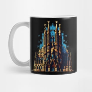 La Sagrada Familia Pixel Art Mug